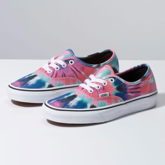 VANS Authentic (Tie Dye) Multi/True White Shoes - Picture 10 of 13